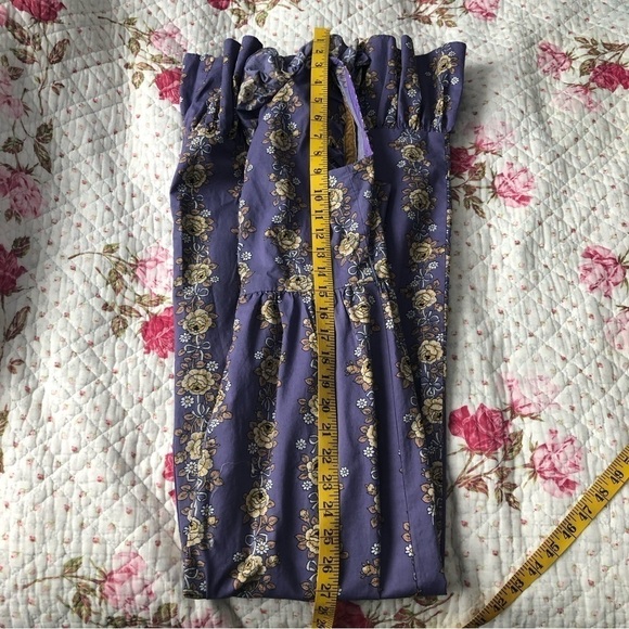 Vintage 60s 70s Dollyrockers By Sambo Floral Maxi Dress Ruffle Hem - Picture 13 of 14